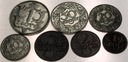 1 2 5 10 20 50 gr 1 zł 1923-1938 II RP BRĄZ NIKIEL