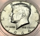 USA 1/2 Dolara 1964 Half Dollar Liberty JFK John F Kennedy SREBRO