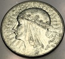 10 zł złotych 1932 Głowa Kobiety Polonia Jadwiga Babka SREBRO