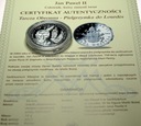 Tarcza Obronna 2013 Jan Paweł II Człowiek który zmienił Świat SREBRO