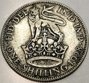 Anglia UK 1 szyling shilling 1928 Jerzy V George SREBRO