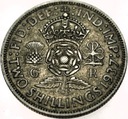 Anglia UK 2 szylingi shillings 1937 Jerzy VI George SREBRO