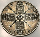 Anglia UK floren florin 1914 Jerzy V George SREBRO