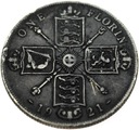 Anglia UK floren florin 1921 Jerzy V George SREBRO