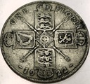 Anglia UK floren florin 1922 Jerzy V George SREBRO