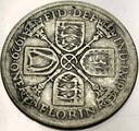 Anglia UK floren florin 1929 Jerzy V George SREBRO