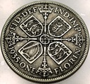 Anglia UK floren florin 1935 Jerzy V George SREBRO