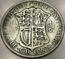 Anglia UK pół korony half crown 1934 Jerzy V George SREBRO