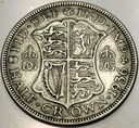Anglia UK pół korony half crown 1936 Jerzy V George SREBRO
