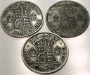 Anglia UK zestaw 3x pół korony half crown 1947 1948 1949 Jerzy VI