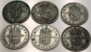Anglia UK zestaw 6x szyling shilling 1954-1963 Elżbieta II Elizabeth SREBRO