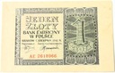 1941 1 zł Jeden Złoty, seria AE