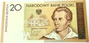 2009 20 zł złotych Juliusz Słowacki banknot kolekcjonerski