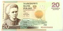 2011 20 zł złotych Maria Skłodowska-Curie banknot kolekcjonerski NBP