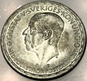 Szwecja 2 korony kronor 1947 Gustaw Gustaf V SREBRO