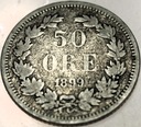 Szwecja 50 ore Szwecja 1899 SREBRO