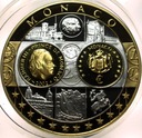 Wspólna Waluta Euro MONACO Monako 40 mm SREBRO