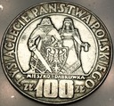 100 zł 1966 Mieszko Dąbrówka Tysiąclecie Państwa Polskiego SREBRO