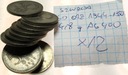 zestaw LOT Szwecja 12x 50 ore 1944-1950 SREBRO