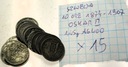 zestaw LOT Szwecja 15x 10 ore 1874-1907 Oskar II SREBRO