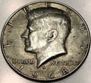 USA 1/2 Dolara 1968 Half Dollar Liberty JFK John F Kennedy SREBRO