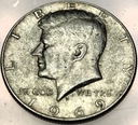 USA 1/2 Dolara 1969 Half Dollar Liberty JFK John F Kennedy SREBRO