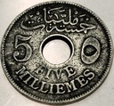 Egipt 5 milliemes 1917 okupacja brytyjska