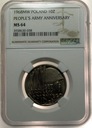 10 zł złotych 1968 XXV lat Ludowego Wojska Polskiego LWP grading NGC MS64