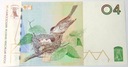 2004 banknot testowy Pokrzewka czarnołbista PTASZKI PWPW