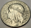 10 zł złotych 1932 Głowa Kobiety Polonia Jadwiga Babka SREBRO