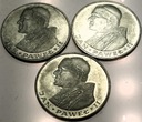 LOT zestaw 3 x 1000 zł Jan Paweł II SREBRO
