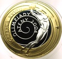 10 zł złotych 2004 Ateny Igrzyska dyskobol platerowana złotem SREBRO