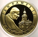 10 zł złotych 2005 Jan Paweł II platerowana złotem SREBRO