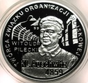 10 zł złotych 2010 KL Auschwitz Auschwitz-Birkenau Pilecki SREBRO