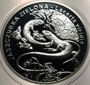 20 zł złotych 2009 Jaszczurka Zielona Zwierzęta Świata SREBRO (nr 1)