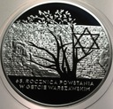 20 złotych 2008 GETTO 65 rocznica Powstania w Getcie Warszawskim SREBRO nr1