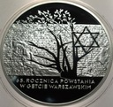 20 złotych 2008 GETTO 65 rocznica Powstania w Getcie Warszawskim SREBRO nr2