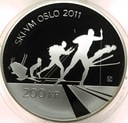 Norwegia 200 koron 2011 SKI-VM Oslo Harald V SREBRO