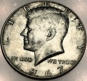 USA 1/2 Dolara 1967 Half Dollar Liberty JFK John F Kennedy SREBRO