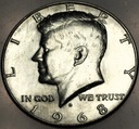 USA 1/2 Dolara 1968 Half Dollar Liberty JFK John F Kennedy SREBRO