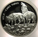 20 zł złotych 1999 Wilk Wilki Zwierzęta Świata SREBRO