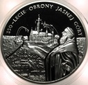20 zł złotych 2005 350-lecie obrony Jasnej Góry Częstochowa SREBRO