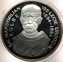 300000 zł złotych 1994 KOLBE Święty Maksymilian SREBRO