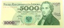 1982 5000 zł złotych Chopin seria DN (nr 1)