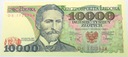1988 10000 zł złotych Wyspiański, seria DE