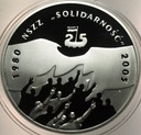 10 zł złotych 2005 NSZZ Solidarność 1980 2005 SREBRO