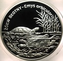 20 zł złotych 2002 Żółw Błotny Zwierzęta Świata SREBRO