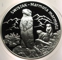 20 zł złotych 2006 Świstak Zwierzęta Świata SREBRO (1)