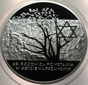 20 zł złotych 2008 Getto 65 rocznica Powstania w Getcie Warszawskim SREBRO