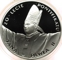 10 zł złotych 1998 Jan Paweł II 20-lecie pontyfikatu SREBRO